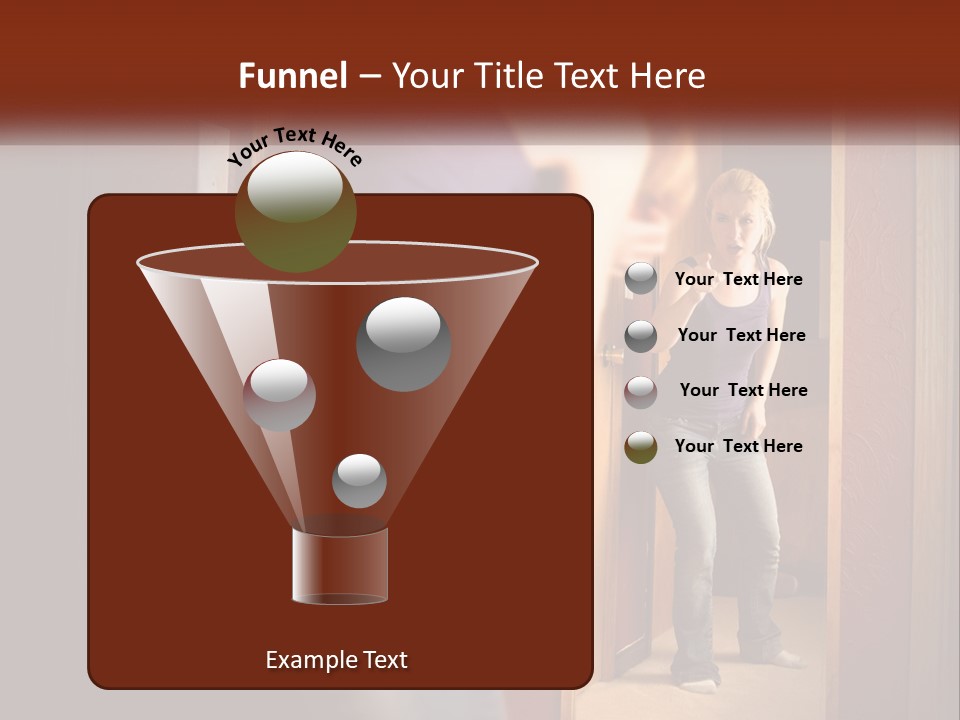 A Woman Standing In Front Of A Mirror PowerPoint Template