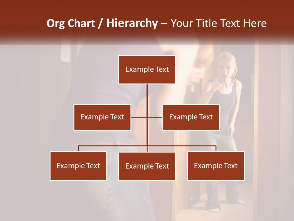 A Woman Standing In Front Of A Mirror PowerPoint Template