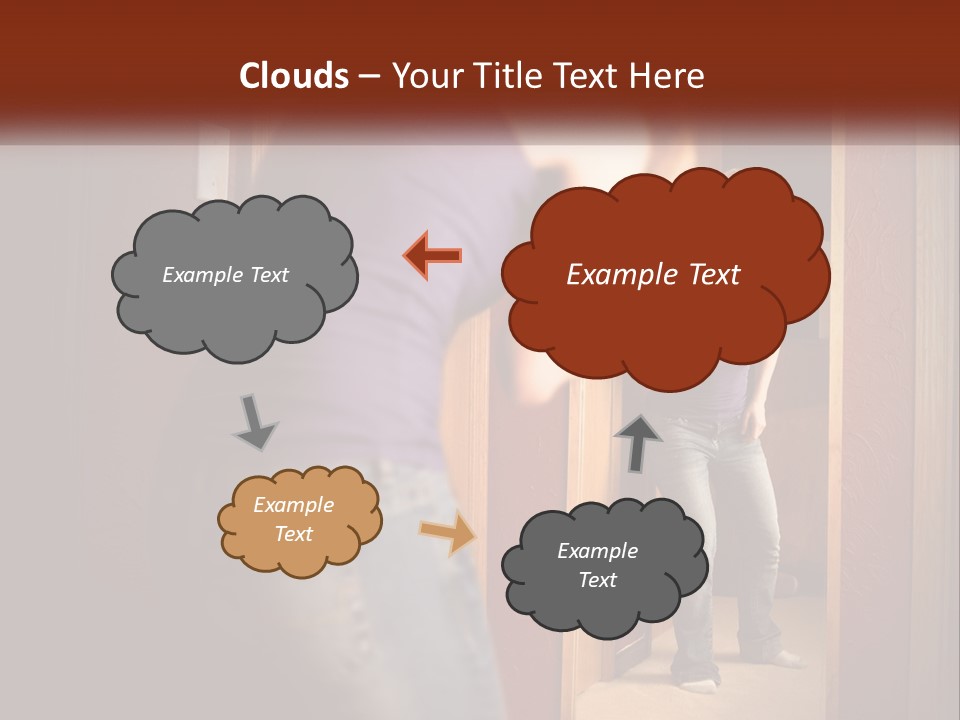 A Woman Standing In Front Of A Mirror PowerPoint Template