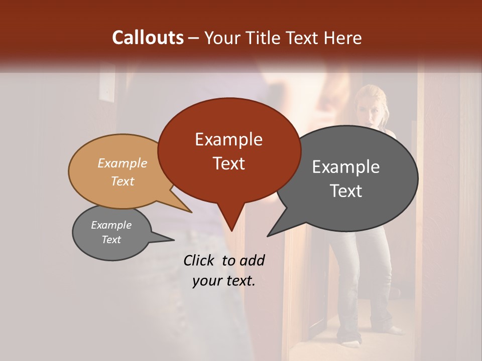 A Woman Standing In Front Of A Mirror PowerPoint Template