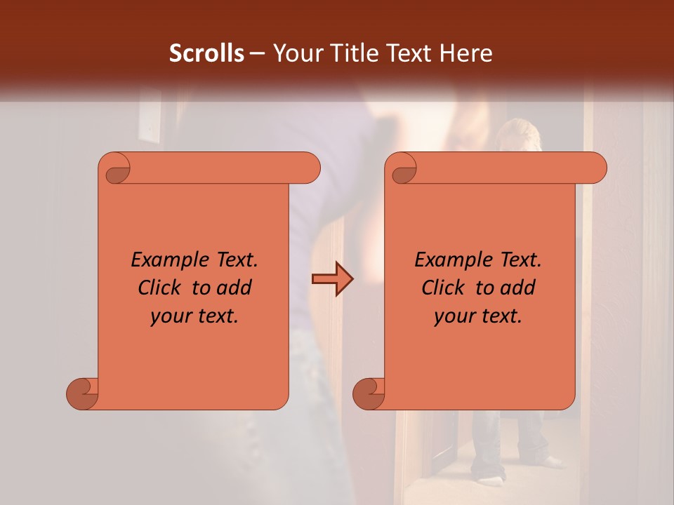 A Woman Standing In Front Of A Mirror PowerPoint Template