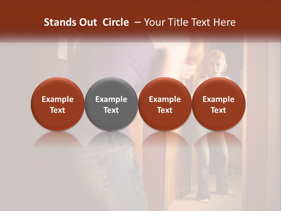 A Woman Standing In Front Of A Mirror PowerPoint Template