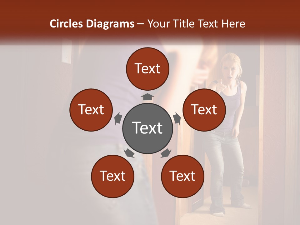 A Woman Standing In Front Of A Mirror PowerPoint Template