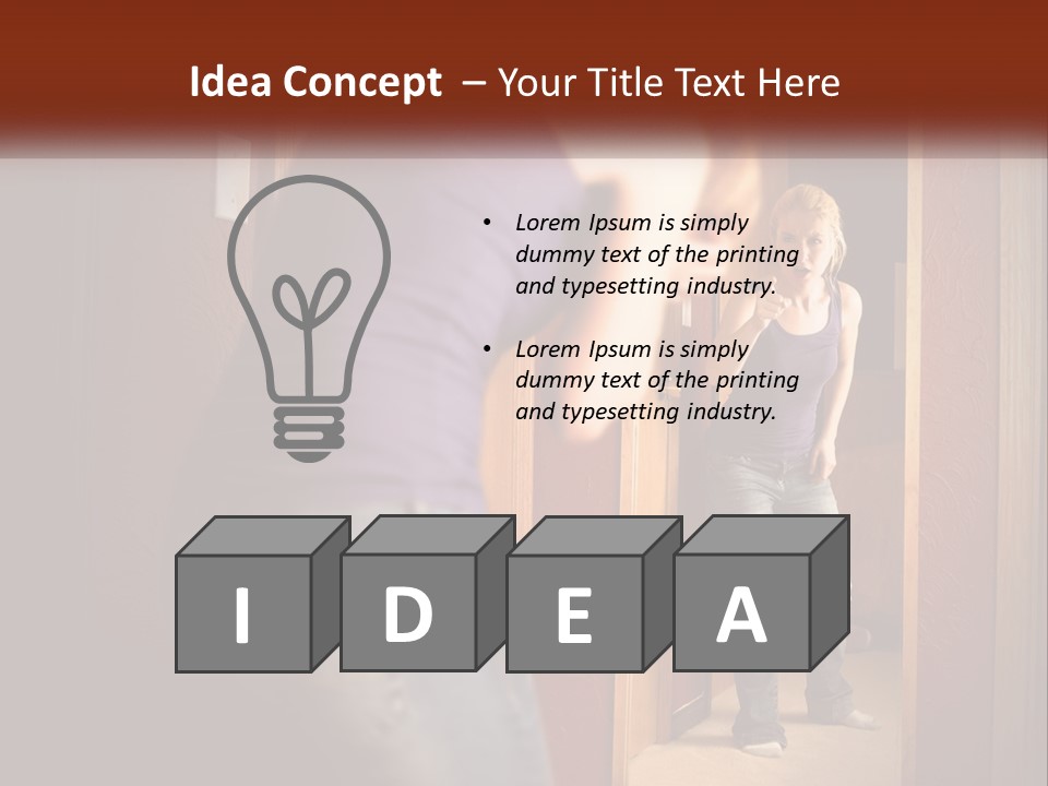 A Woman Standing In Front Of A Mirror PowerPoint Template