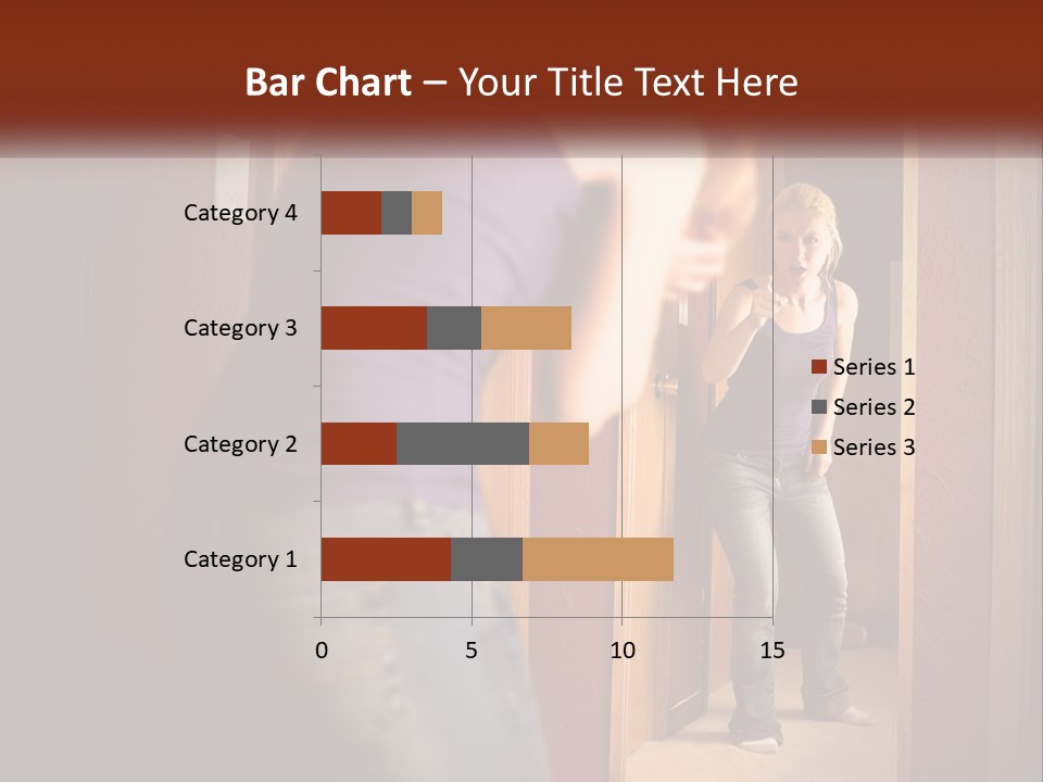 A Woman Standing In Front Of A Mirror PowerPoint Template