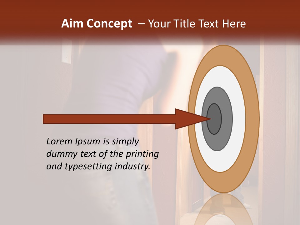 A Woman Standing In Front Of A Mirror PowerPoint Template