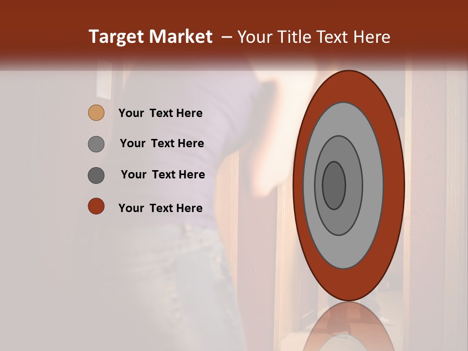 A Woman Standing In Front Of A Mirror PowerPoint Template