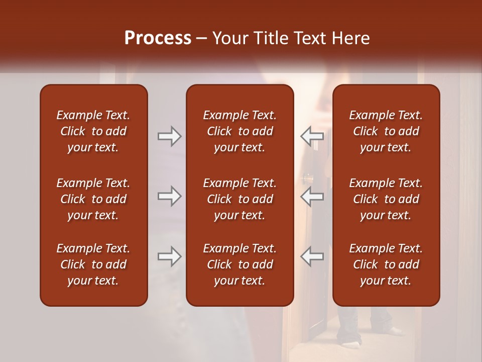 A Woman Standing In Front Of A Mirror PowerPoint Template