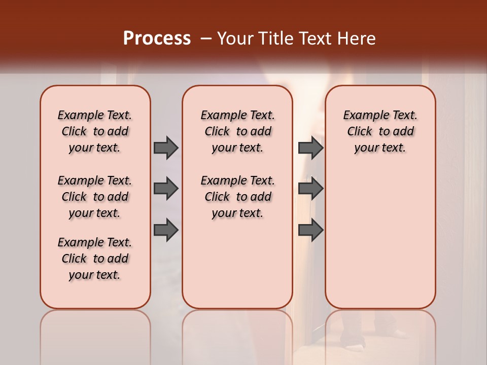 A Woman Standing In Front Of A Mirror PowerPoint Template