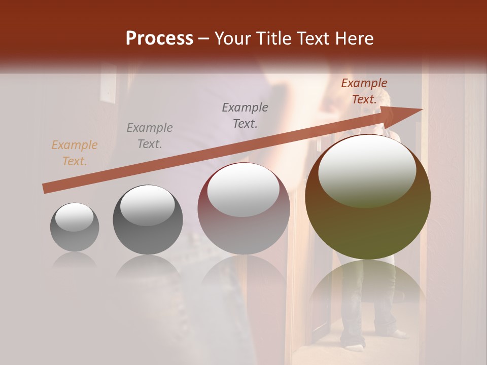 A Woman Standing In Front Of A Mirror PowerPoint Template