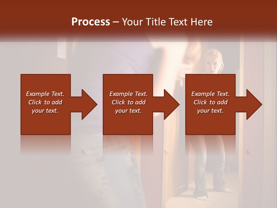 A Woman Standing In Front Of A Mirror PowerPoint Template