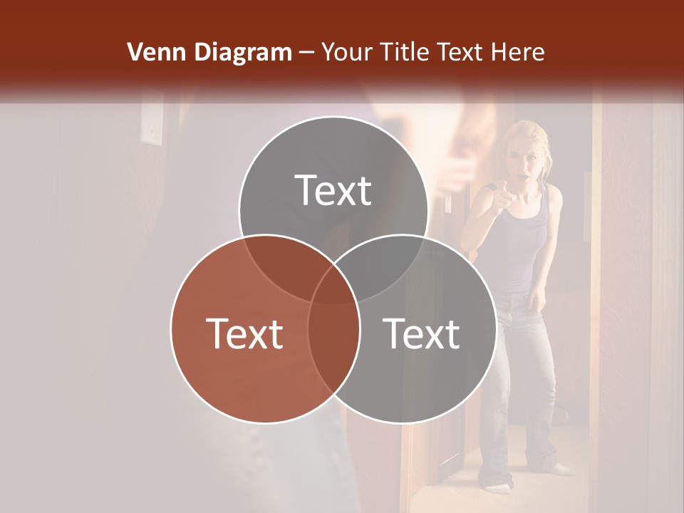 A Woman Standing In Front Of A Mirror PowerPoint Template