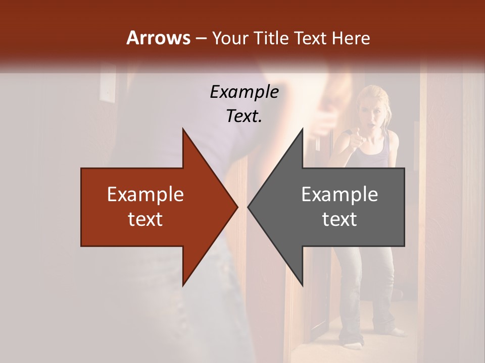 A Woman Standing In Front Of A Mirror PowerPoint Template