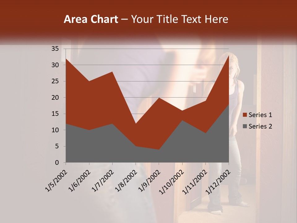 A Woman Standing In Front Of A Mirror PowerPoint Template