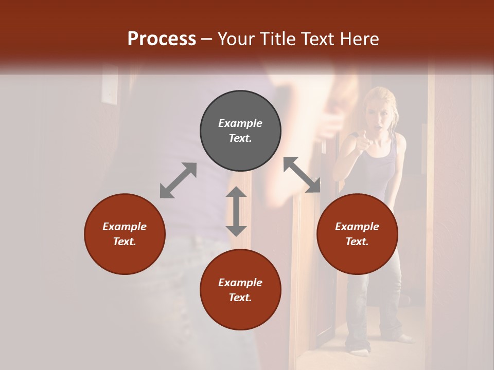A Woman Standing In Front Of A Mirror PowerPoint Template