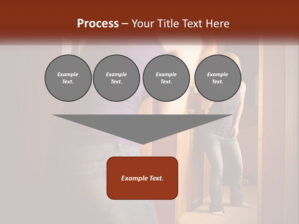 A Woman Standing In Front Of A Mirror PowerPoint Template