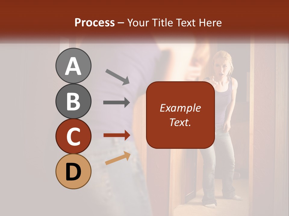 A Woman Standing In Front Of A Mirror PowerPoint Template