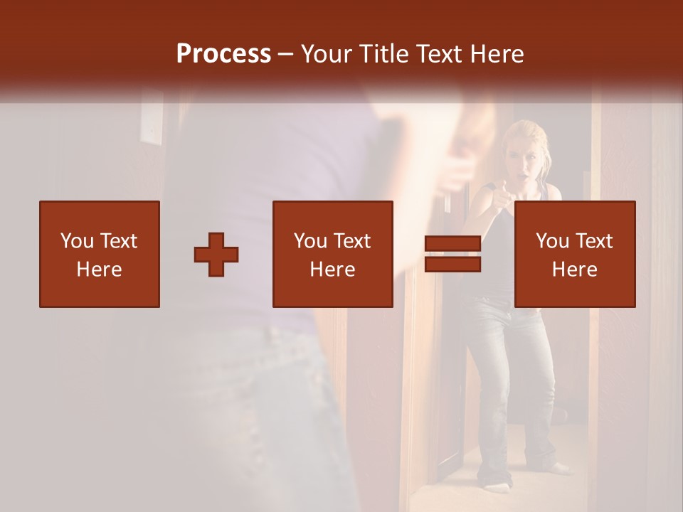 A Woman Standing In Front Of A Mirror PowerPoint Template