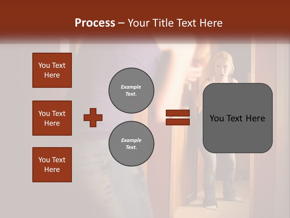 A Woman Standing In Front Of A Mirror PowerPoint Template
