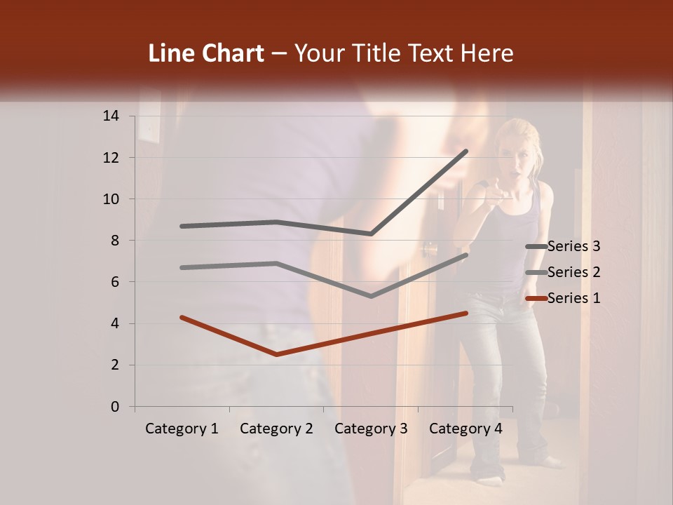 A Woman Standing In Front Of A Mirror PowerPoint Template