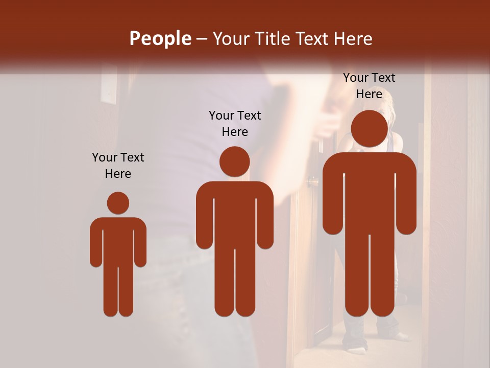 A Woman Standing In Front Of A Mirror PowerPoint Template