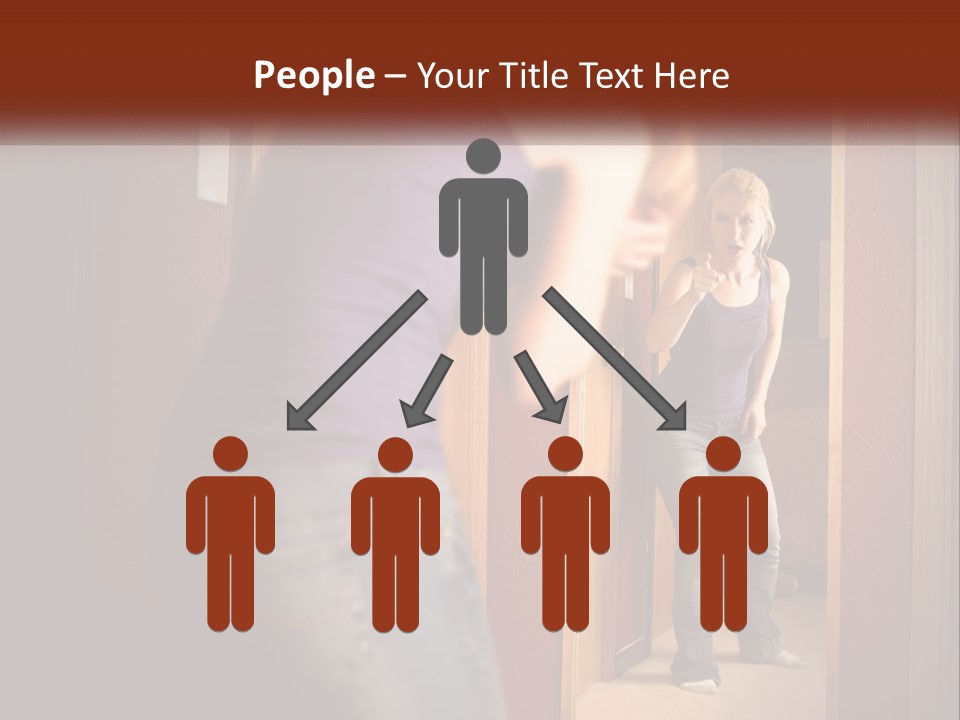 A Woman Standing In Front Of A Mirror PowerPoint Template