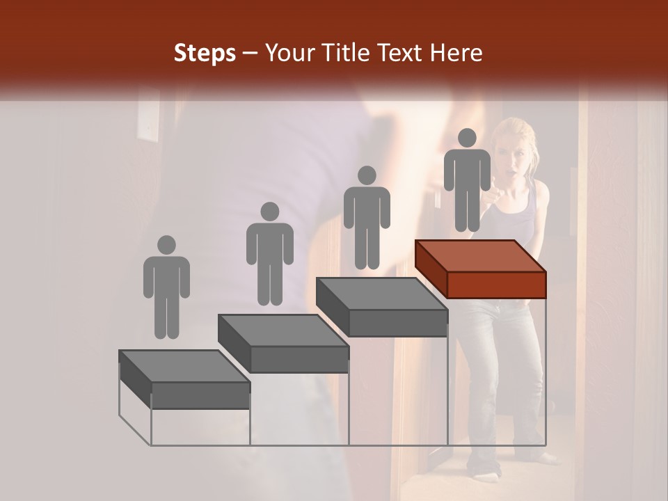 A Woman Standing In Front Of A Mirror PowerPoint Template