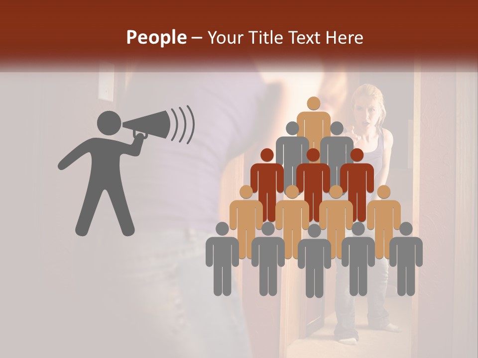 A Woman Standing In Front Of A Mirror PowerPoint Template