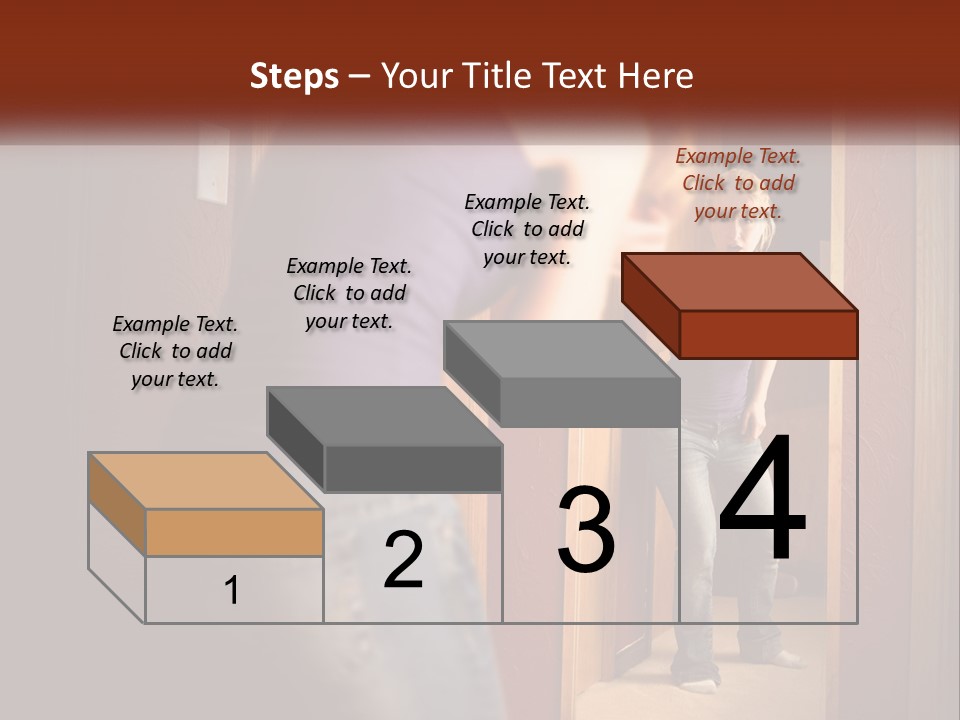 A Woman Standing In Front Of A Mirror PowerPoint Template