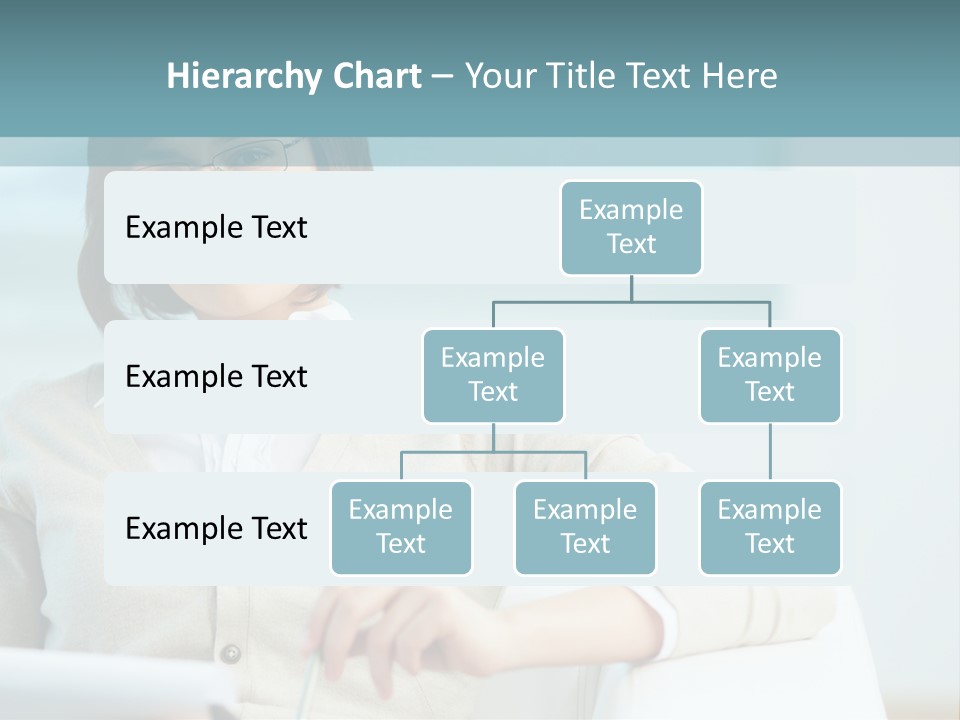 A Woman Sitting At A Desk In Front Of A Laptop Computer PowerPoint Template