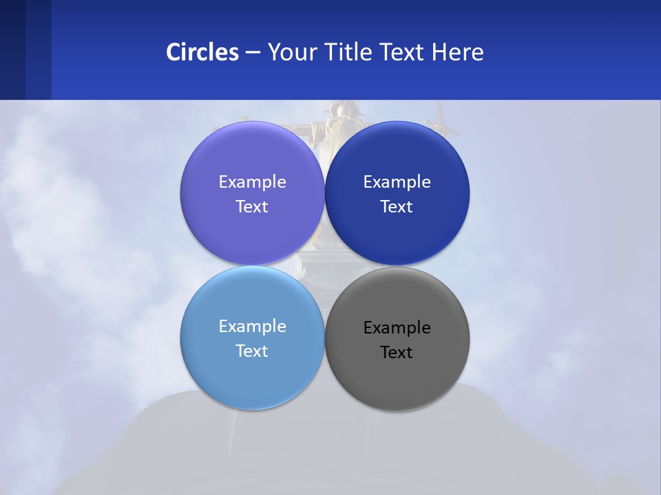 A Statue Of Lady Justice On Top Of A Building PowerPoint Template