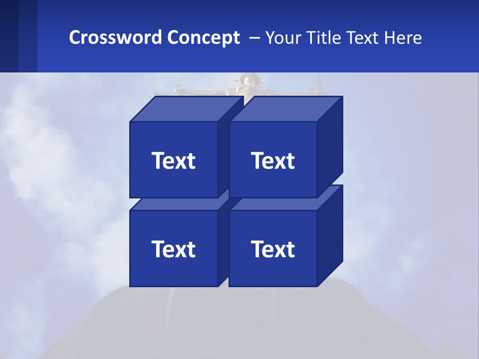 A Statue Of Lady Justice On Top Of A Building PowerPoint Template