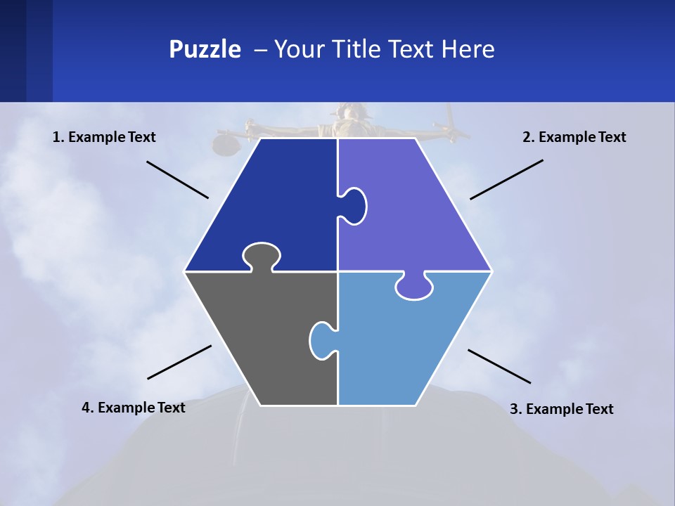 A Statue Of Lady Justice On Top Of A Building PowerPoint Template