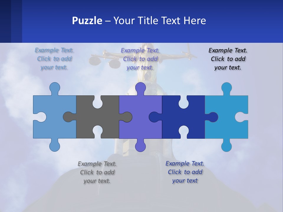 A Statue Of Lady Justice On Top Of A Building PowerPoint Template