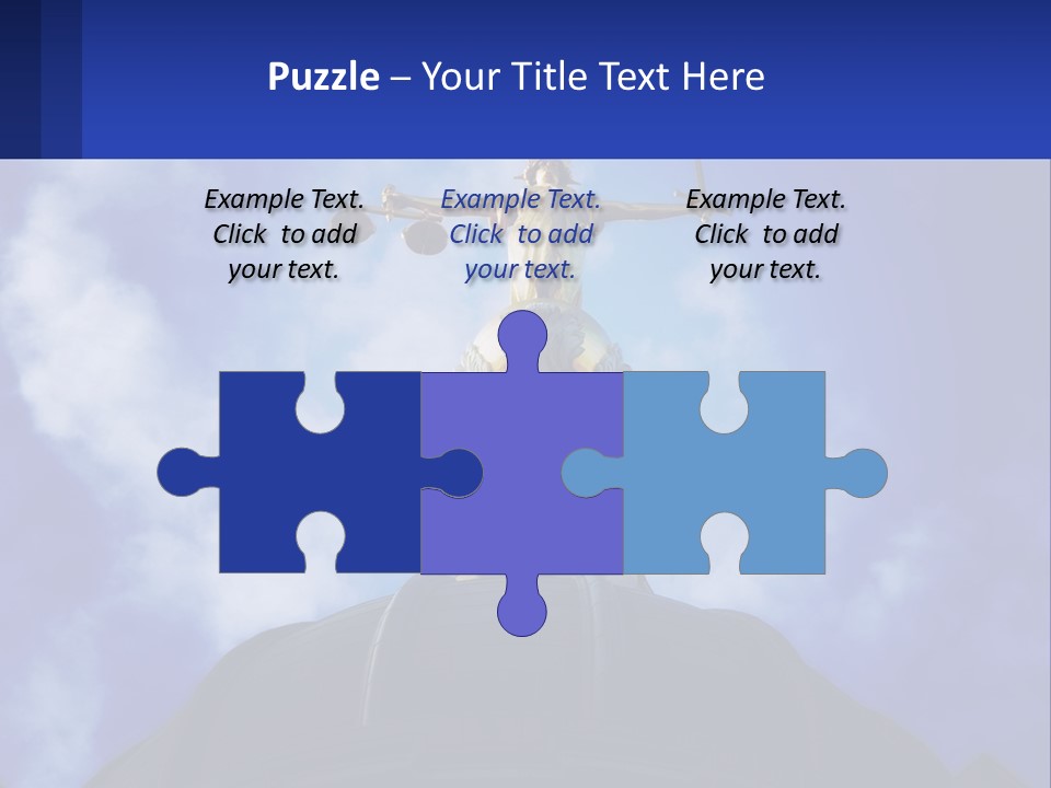 A Statue Of Lady Justice On Top Of A Building PowerPoint Template