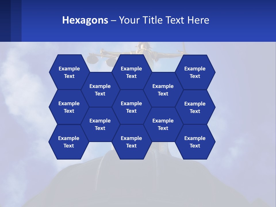 A Statue Of Lady Justice On Top Of A Building PowerPoint Template