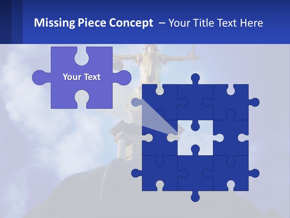 A Statue Of Lady Justice On Top Of A Building PowerPoint Template