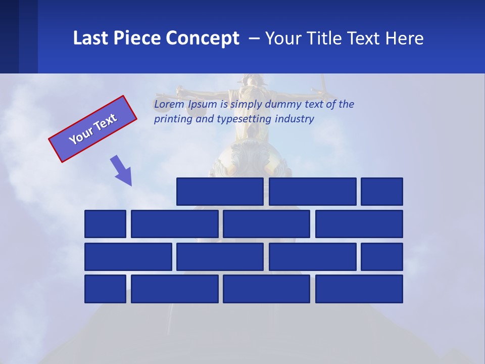 A Statue Of Lady Justice On Top Of A Building PowerPoint Template