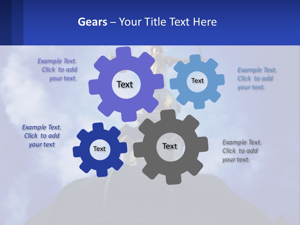 A Statue Of Lady Justice On Top Of A Building PowerPoint Template