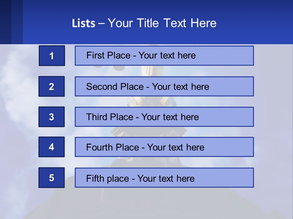 A Statue Of Lady Justice On Top Of A Building PowerPoint Template