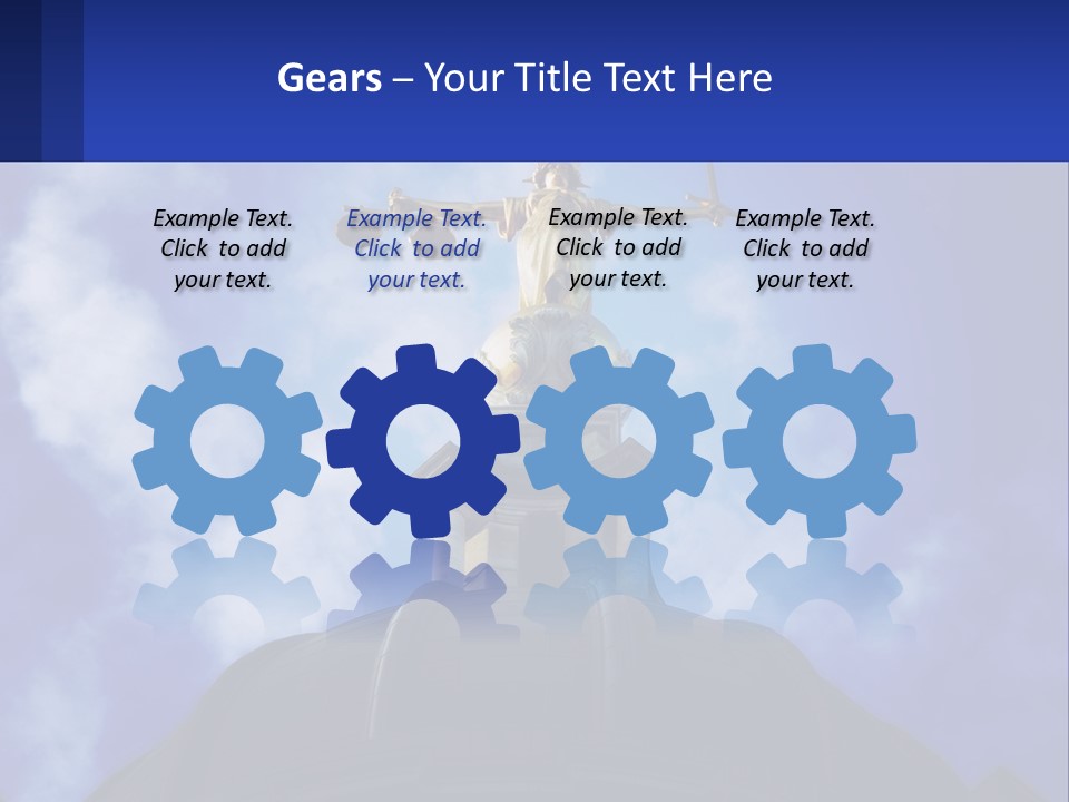 A Statue Of Lady Justice On Top Of A Building PowerPoint Template