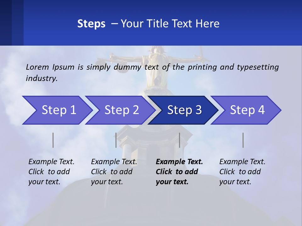 A Statue Of Lady Justice On Top Of A Building PowerPoint Template