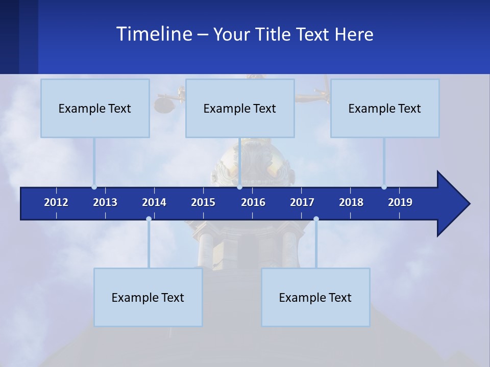 A Statue Of Lady Justice On Top Of A Building PowerPoint Template