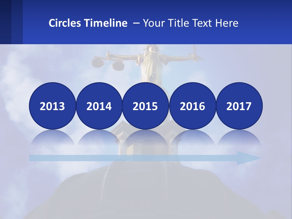 A Statue Of Lady Justice On Top Of A Building PowerPoint Template