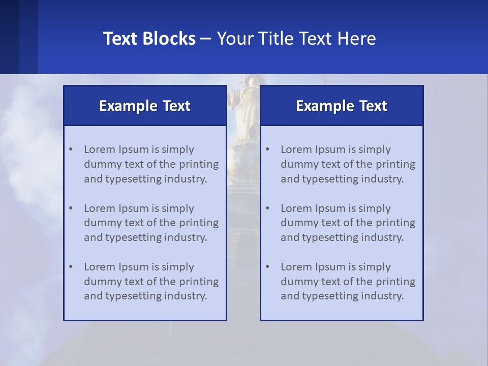 A Statue Of Lady Justice On Top Of A Building PowerPoint Template