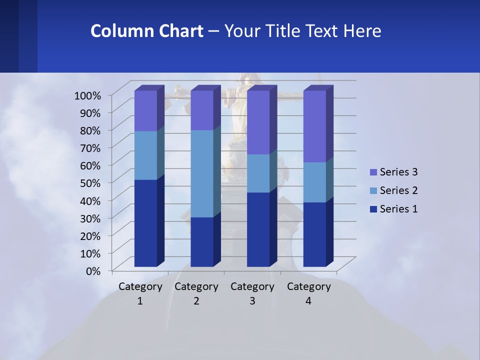 A Statue Of Lady Justice On Top Of A Building PowerPoint Template