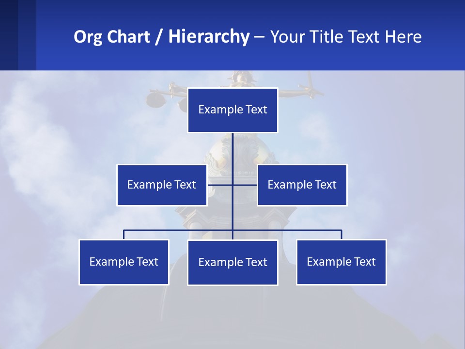 A Statue Of Lady Justice On Top Of A Building PowerPoint Template