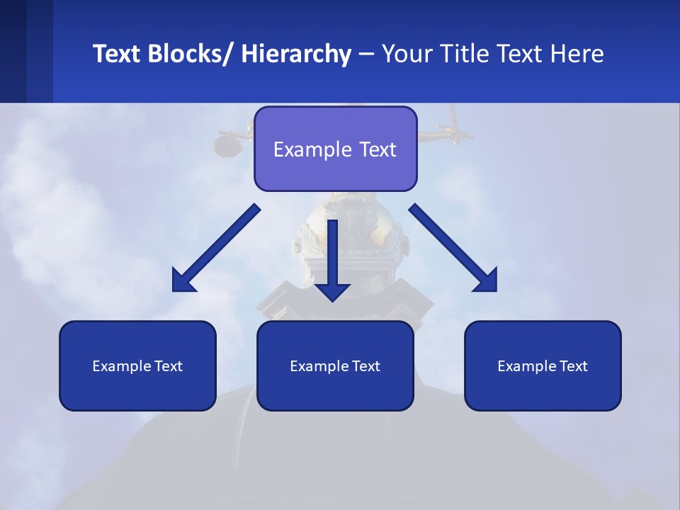 A Statue Of Lady Justice On Top Of A Building PowerPoint Template