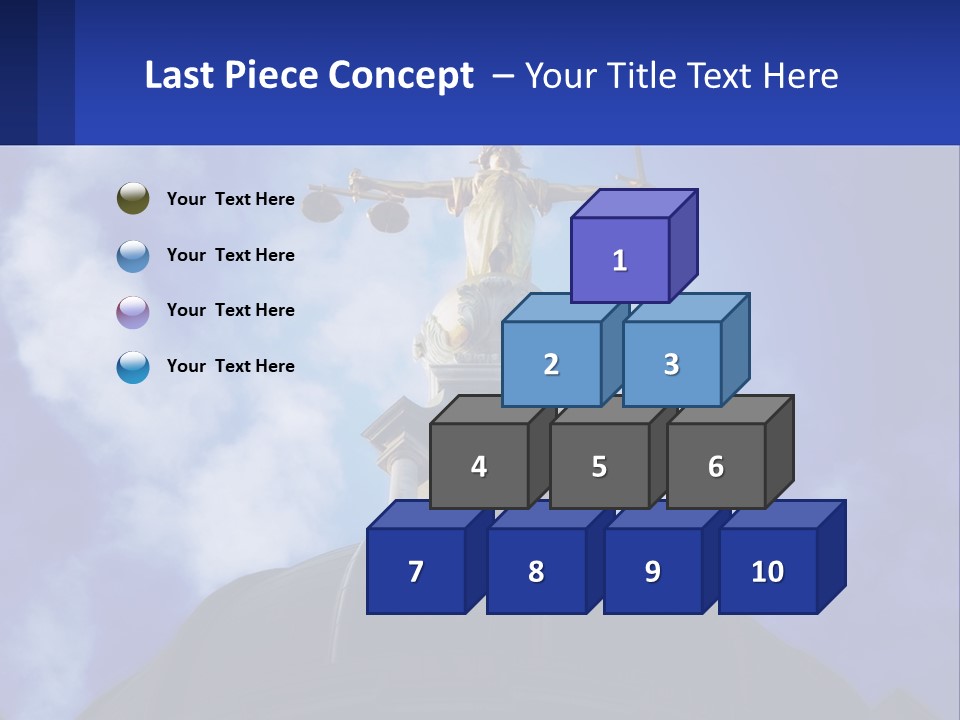 A Statue Of Lady Justice On Top Of A Building PowerPoint Template