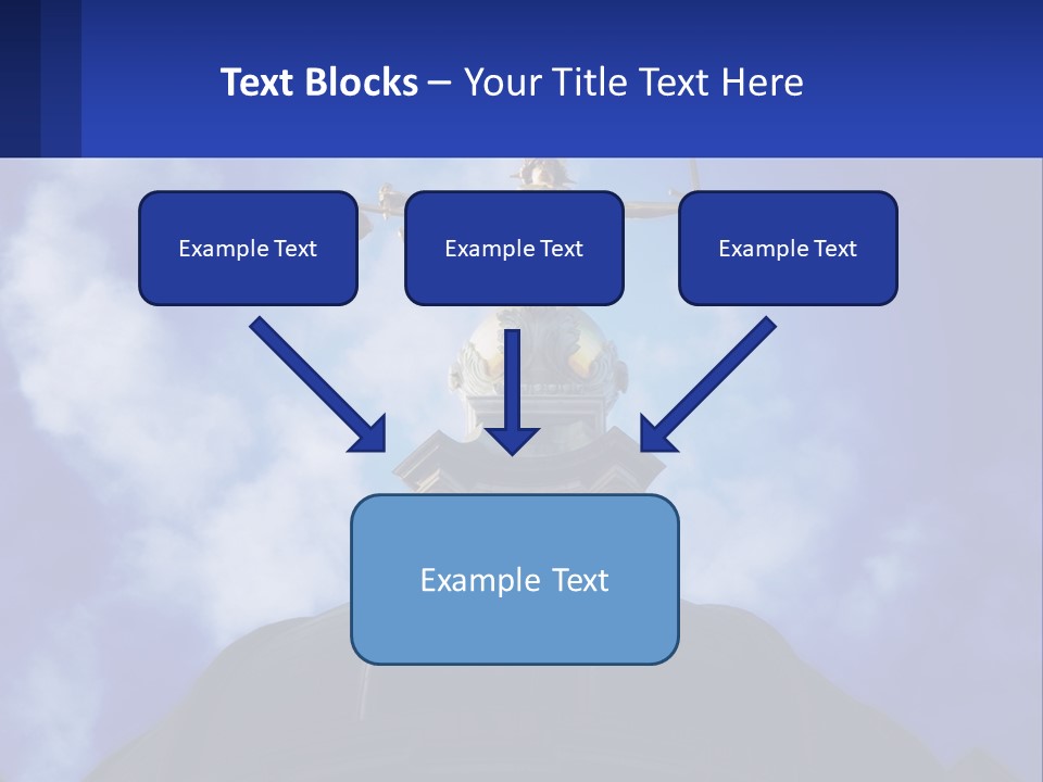 A Statue Of Lady Justice On Top Of A Building PowerPoint Template